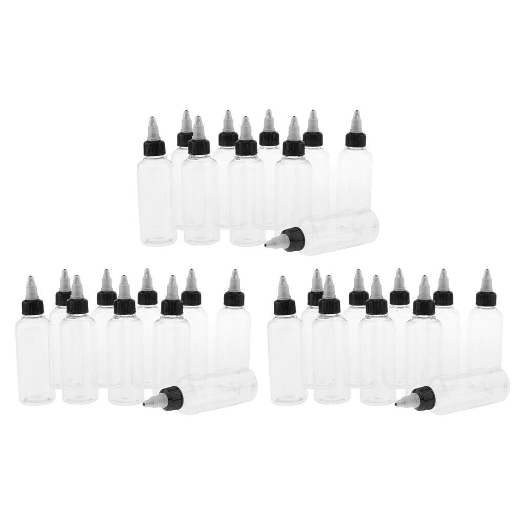 30Pcs 100ml Arts Squirt Bottles with Twist   for Paint Ink Glue Dressings