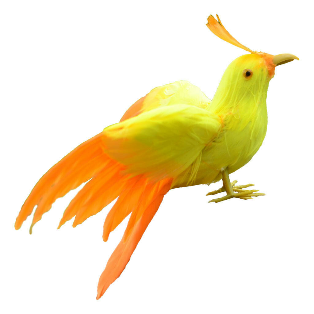 Realistic Birds Crows for Garden Weding Home Decoration  Yellow