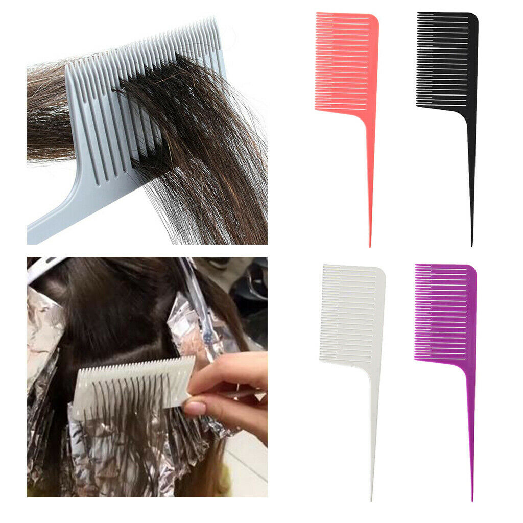 4x ABS Weave Highlighting Hair Comb for Salon Dyeing Hair Combs Brush Tool