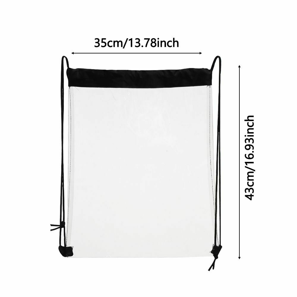 Transparent Backpack Waterproof Bag Shopping Backpacks Drawstring Pouch Bags