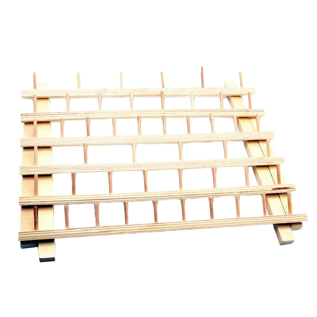 48-Spool Wooden Cord Thread Rack/Holder Stand Spool Organizer Embroidery