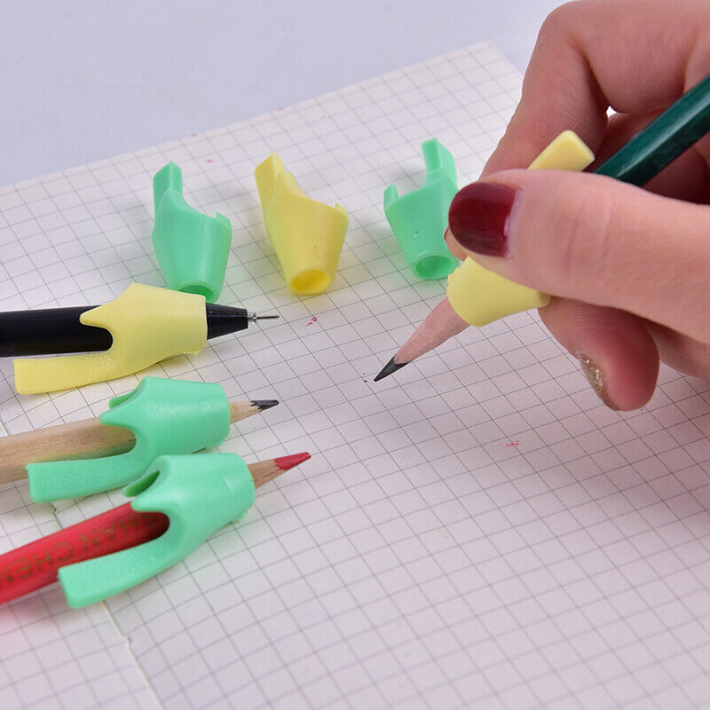 2Pcs Silicone Kids Students Pencil Writing Drawing Protect Finger Y1