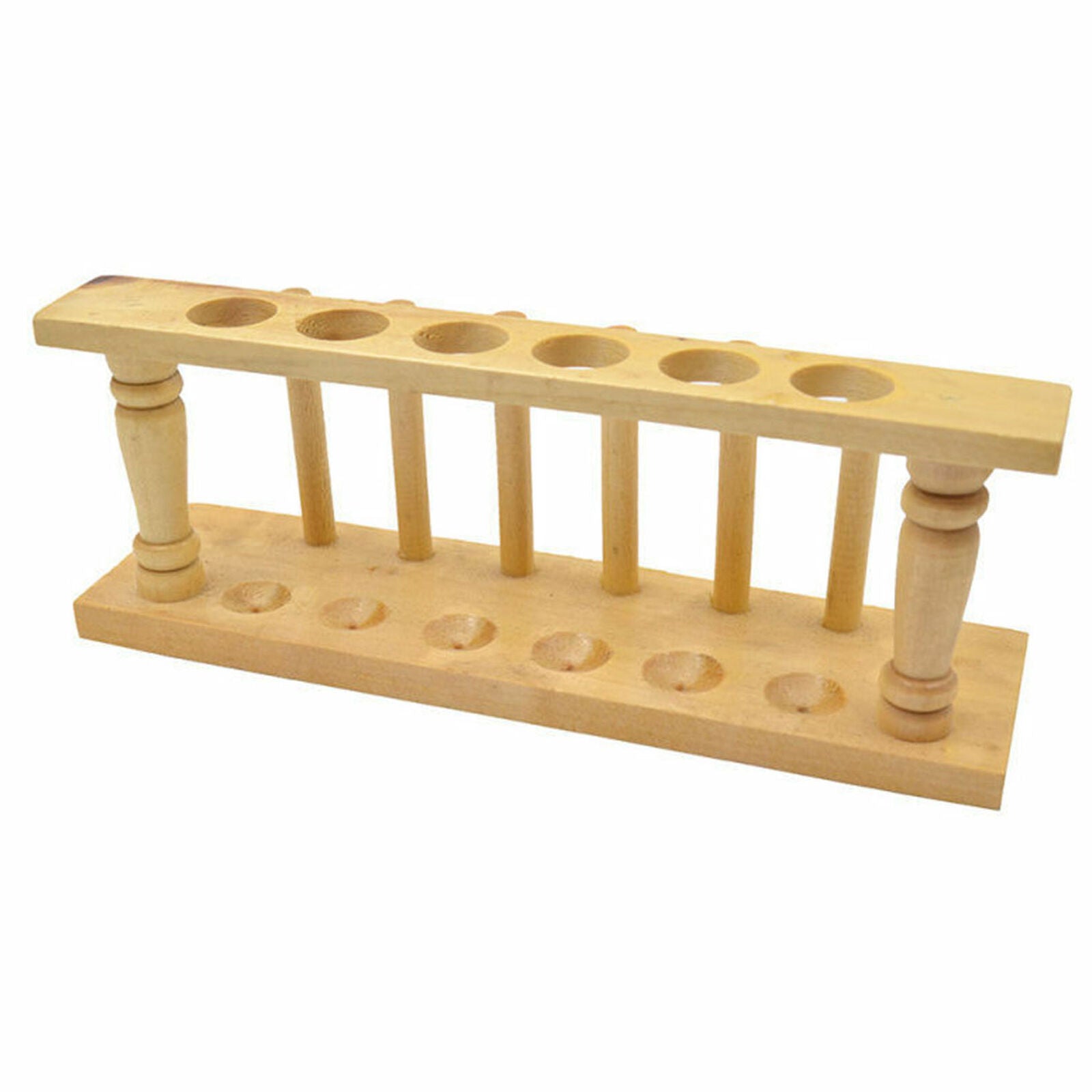 6 Holes 20mm Wooden Lab Test Tube Rack Holder Laboratory for Burette Stand