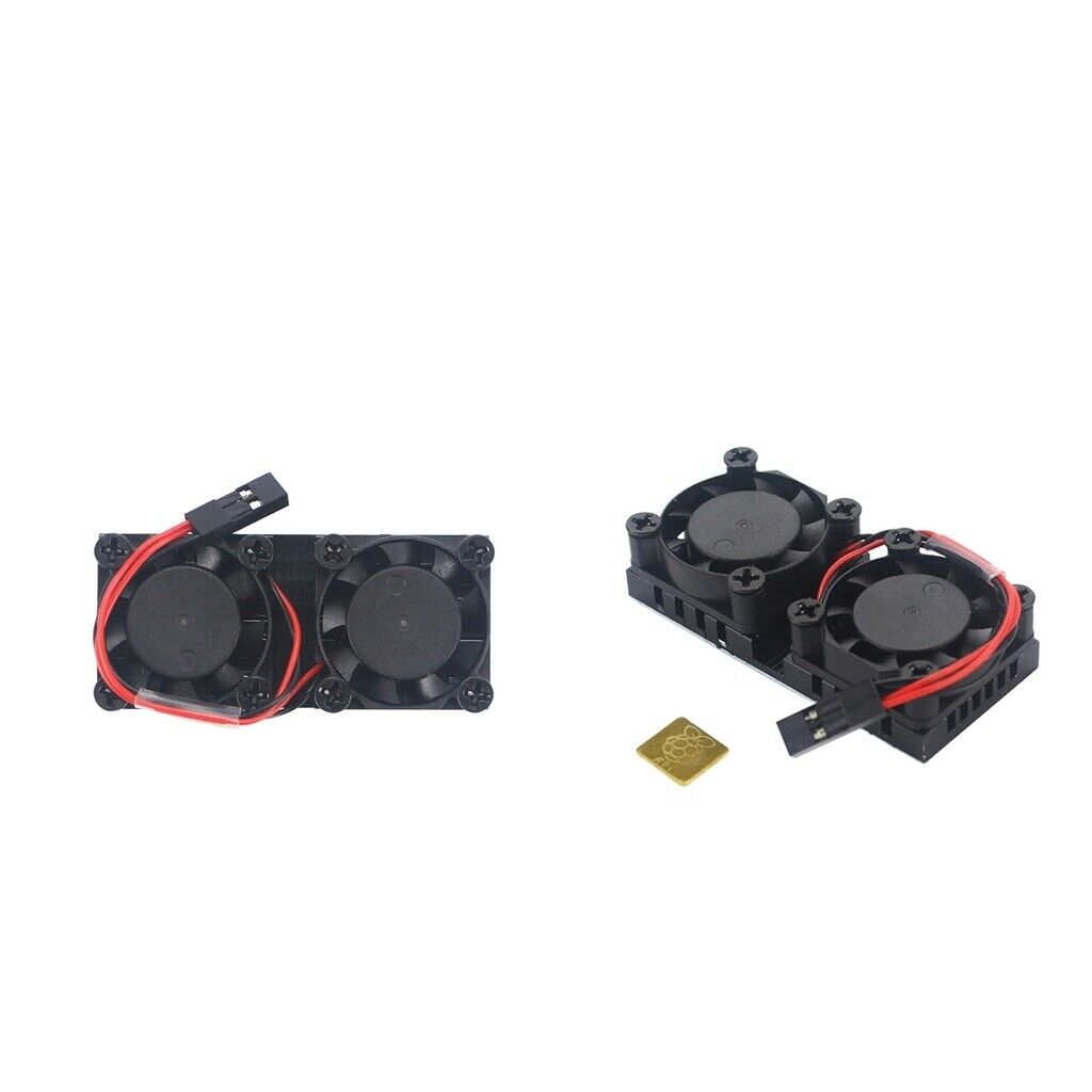 2Pcs 5V Brushless Dual Cooling Fan Radiator For Raspberry Pi 3B / 2B / B +