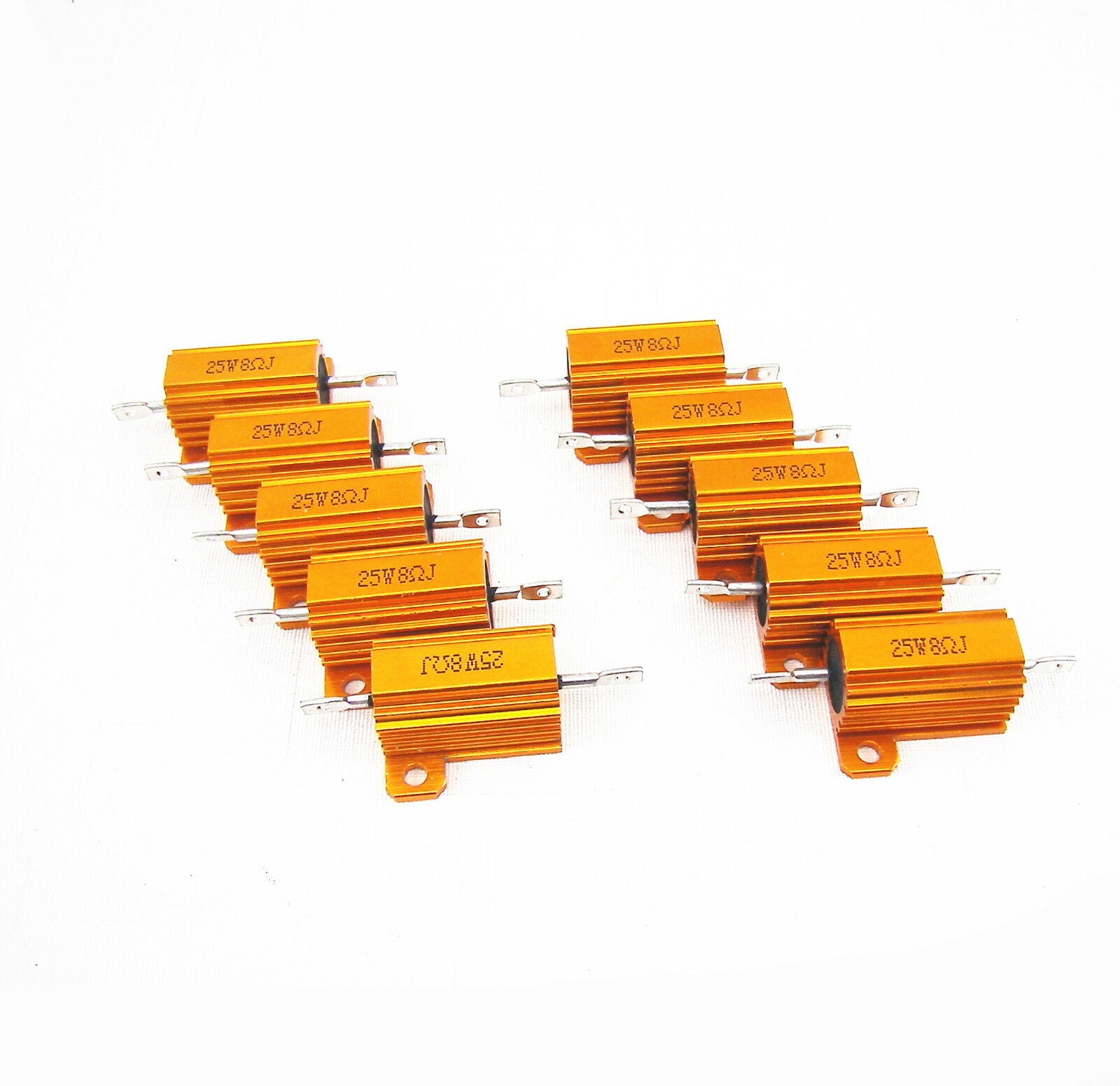 10Pcs Auto Car Load Resistor 25W 8-Ohm Fix LED Bulb Fast Flash Turn Signal Blink