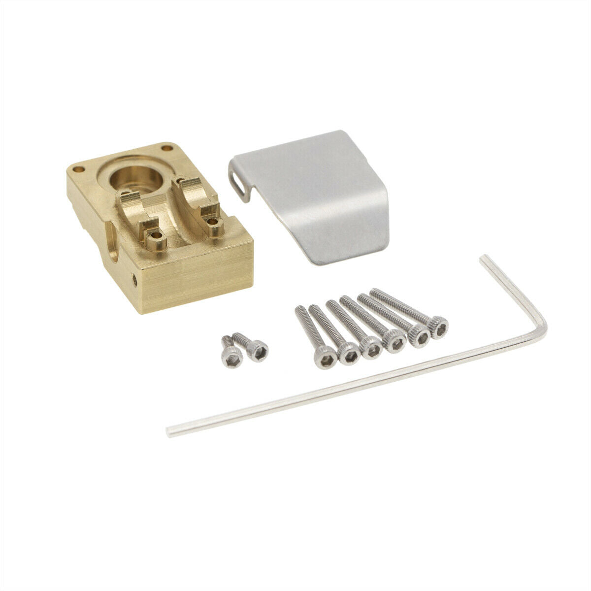 for Racing Axial SCX24 Brass Diff Cover with Stainless Steel Skid Plate SXTF12CP