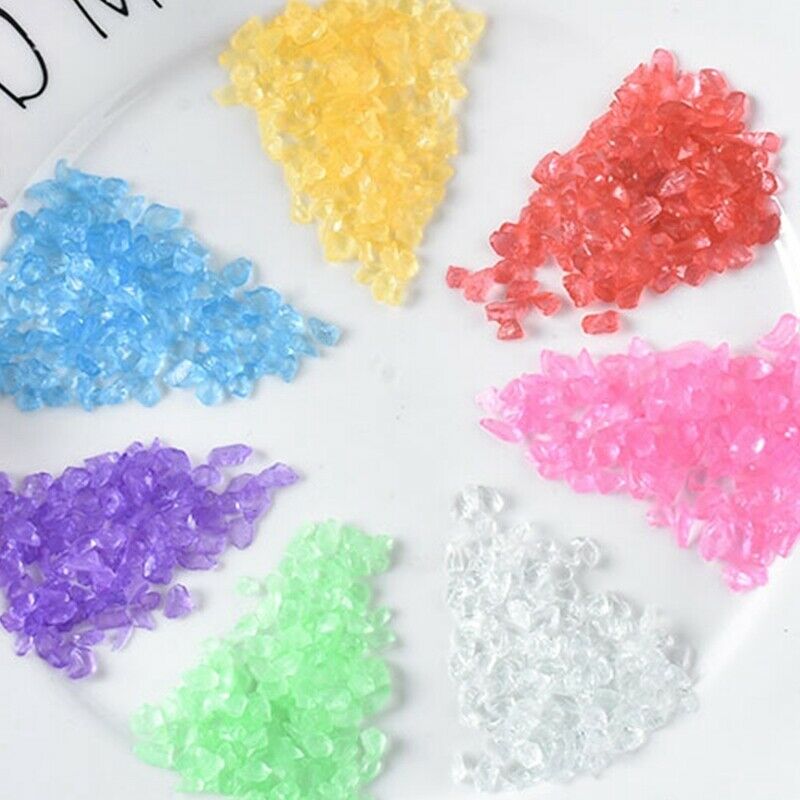 1X(Beach Glass Beads DIY Crystal Epoxy Filler UV Glue Insert Crystal Sand Glas7)