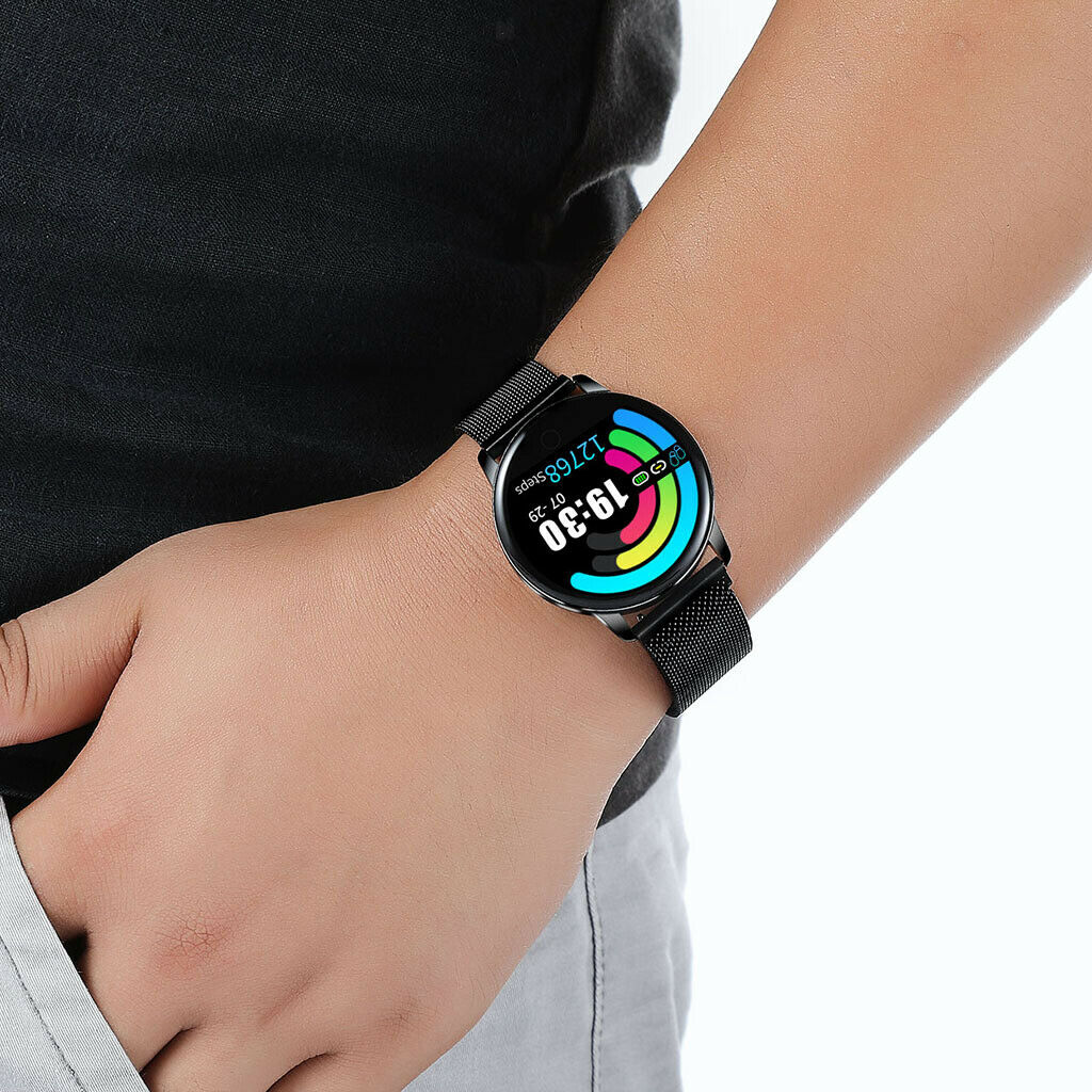 Smart Watch Outdoor Sport Fitness Tracker Bracelet Bacd Black (Steel)