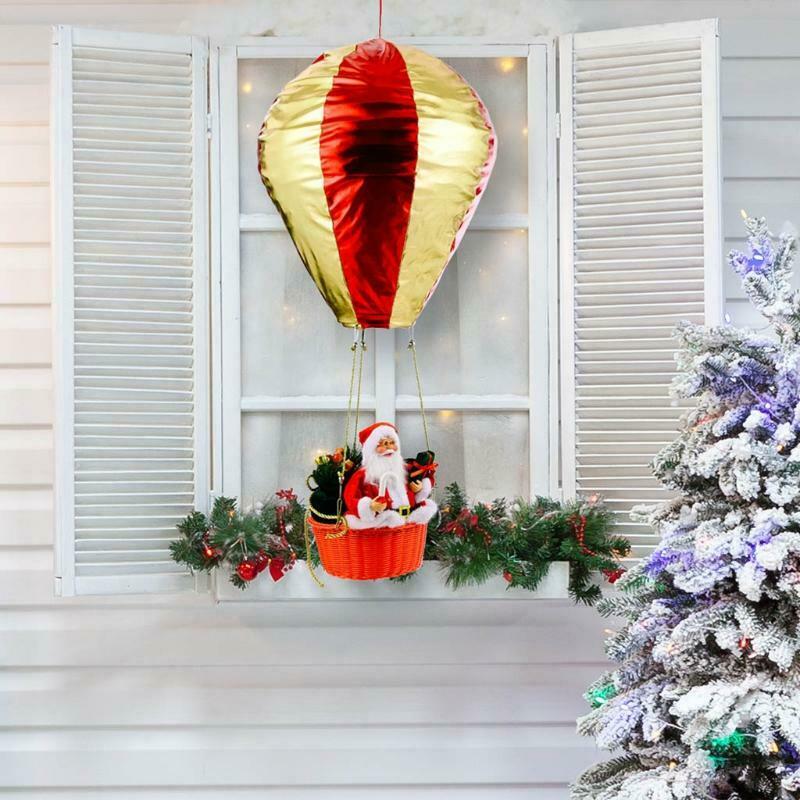 Santa Hot Air Balloon Decoration for Birthday Party Home Festival Supplies