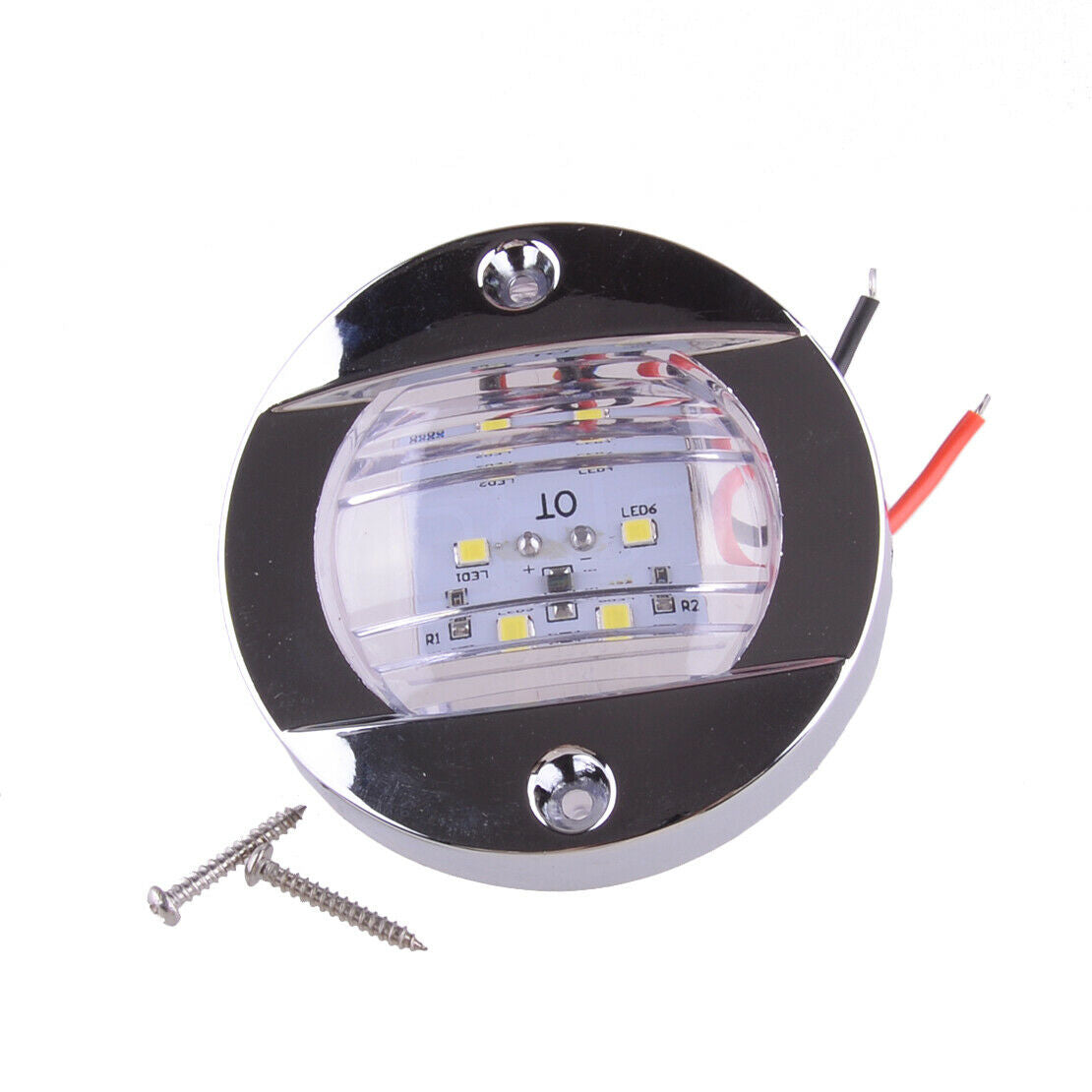 10x Round Marine Boat Navigation LED Stern Light White Deck Courtesy Light Acc