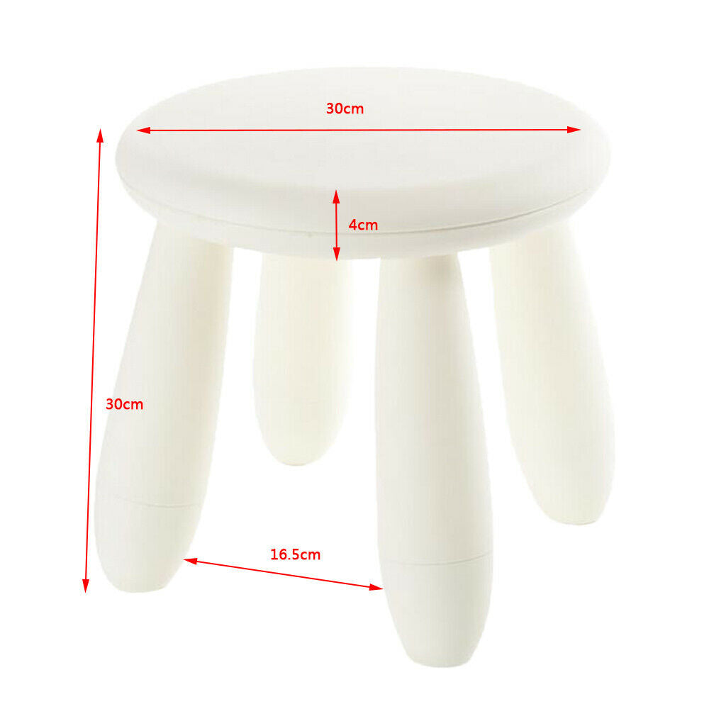 Plastic Kids Round Assembling Chair School Kids Baby Chair Stool White
