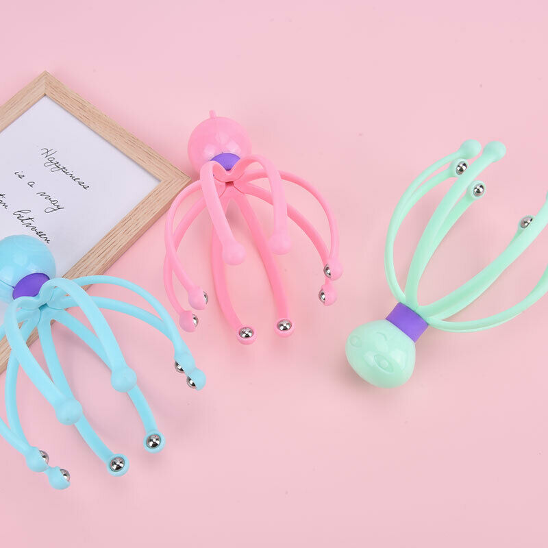 1PC Claw Massager Octopus Head Scalp Neck Stress Release Relief Head C XC
