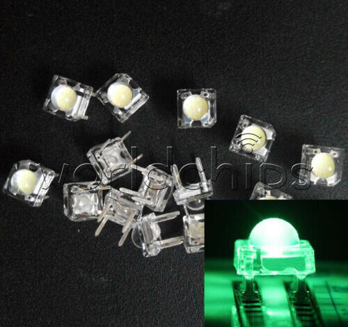 50x Durable 5mm F5 Green LED Round Head Super Bright Light Emitting Diode