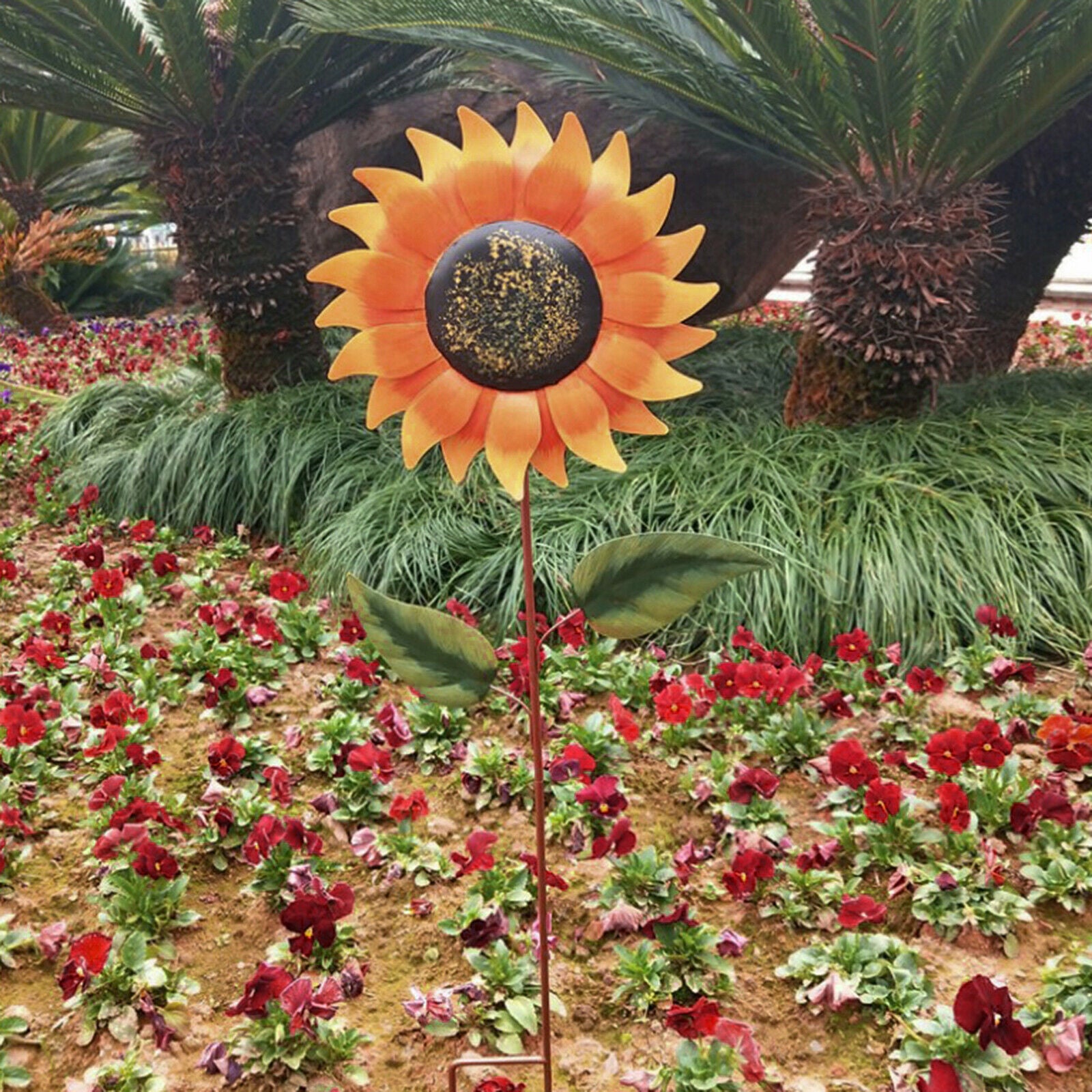 Outdoor Fall Plant Sunflower Stake Garden Yard Landscape Decoration Art