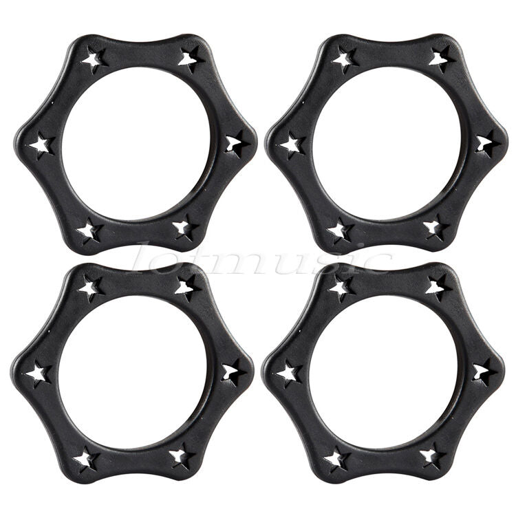 4 Pcs Black Wireless Microphone MIC Anti-rolling Protection Ring Shakeproof