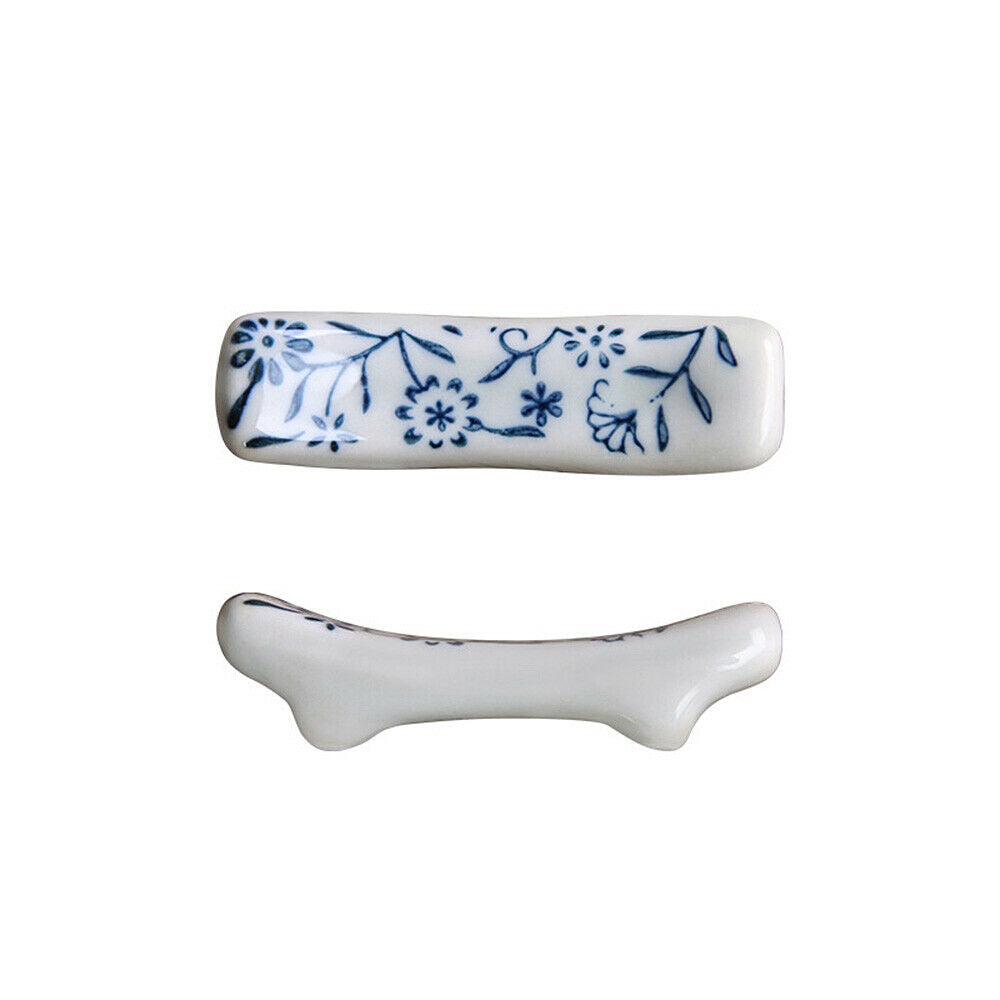 1PC Hand-painted Flowers Ceramic Pillow Chopstick Rest Rack Tableware Pen Holder