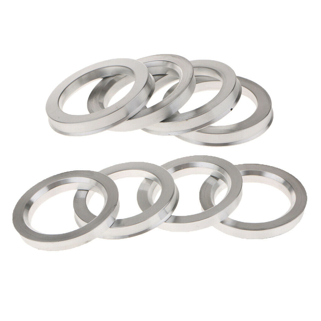 8x Aluminum Alloy Spigot Rings Wheel Hub Centric Rings Center Bore Adapters