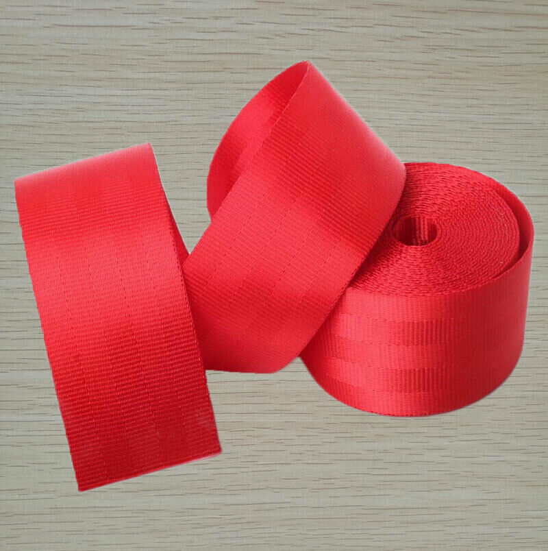 Seat Belts Red 3.6M Harness 3 Point Auto Racing Front Car Safety Retractable Lap