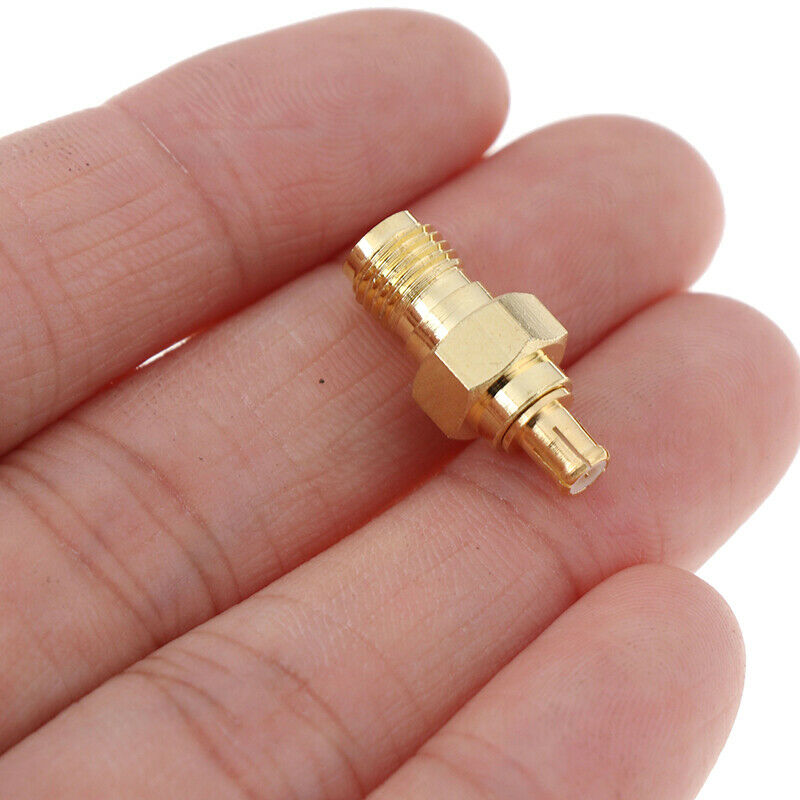 2PCS SMA Female To MCX Male Plug Coaxial Adapter Connector Conver`AU.l8
