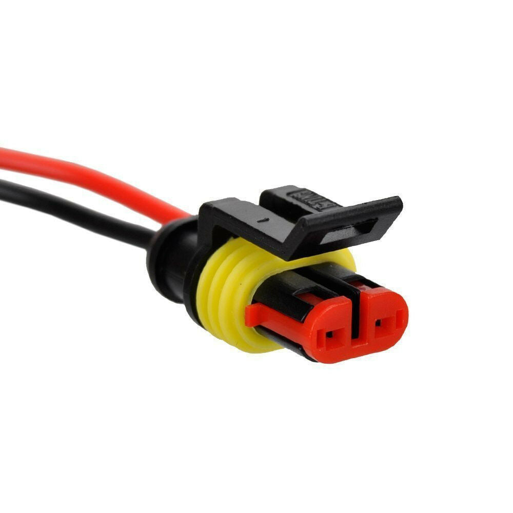 10x 2 Pin Way Car Truck Electrical Wire Terminal Connector Plug Seal Waterproof