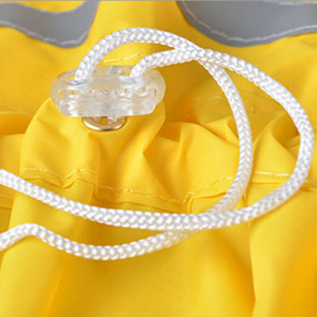 Dog Pet Waterproof Reflective Raincoat Hooded Clothes Apparel  Yellow XXL