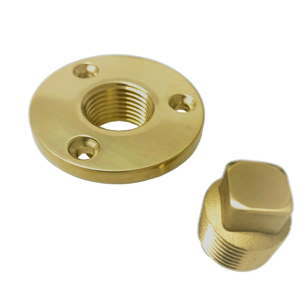 1 inch 25mm Garboard Drain Plug Kit for Kayak Canoe Boats, Brass