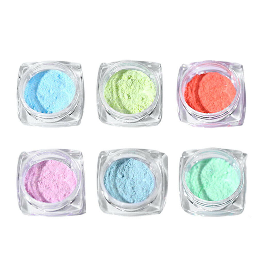 6Pieces Mermaid Dust Powder Ornaments Set Tools Crafts for Personal Use