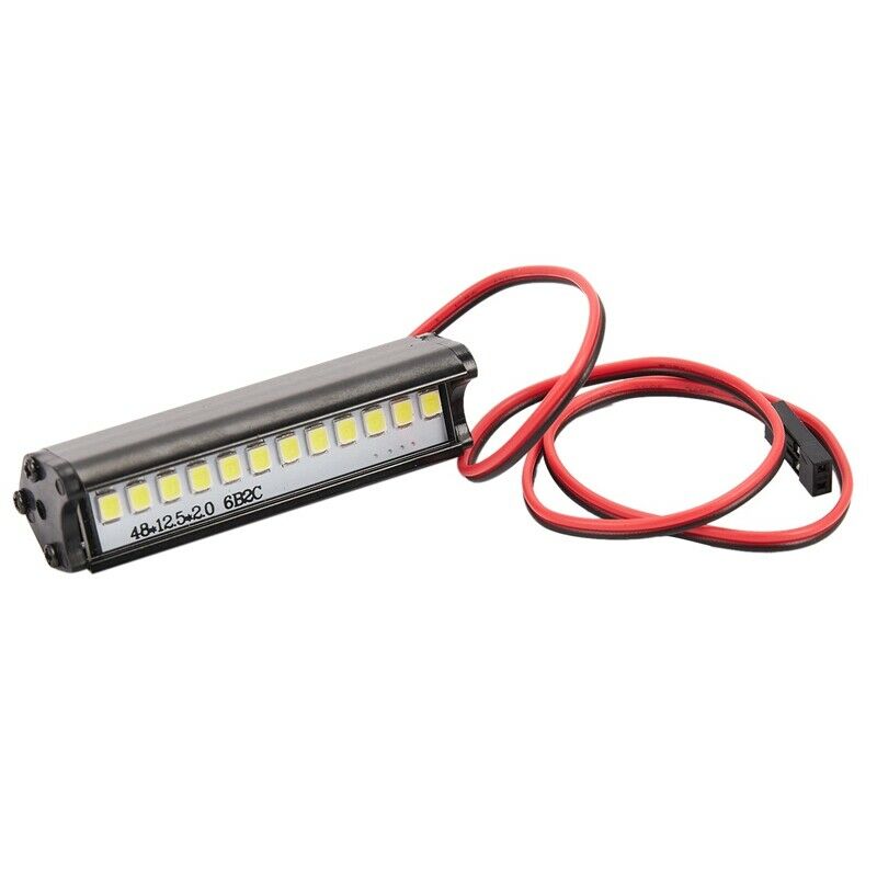 1Pcs RC 12 LED Light Bar Metal Roof Lamp for Traxxas SCX10 KM2 CC01 RC4WD D90 Z3