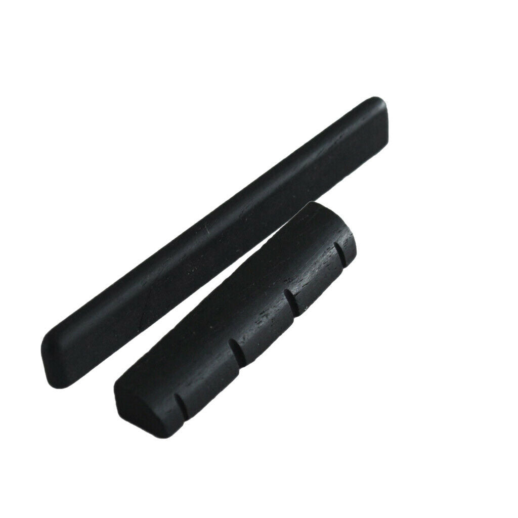 Ebony Wood Nut and Saddle Set for 4 String Ukulele