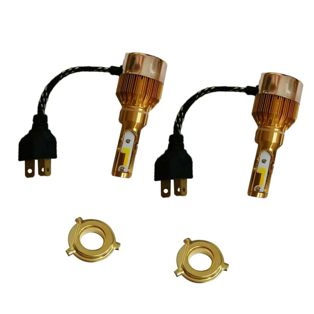 2 Pieces H4 Dual Color Headlight Worklight Fog Light LED Aluminum Lamp