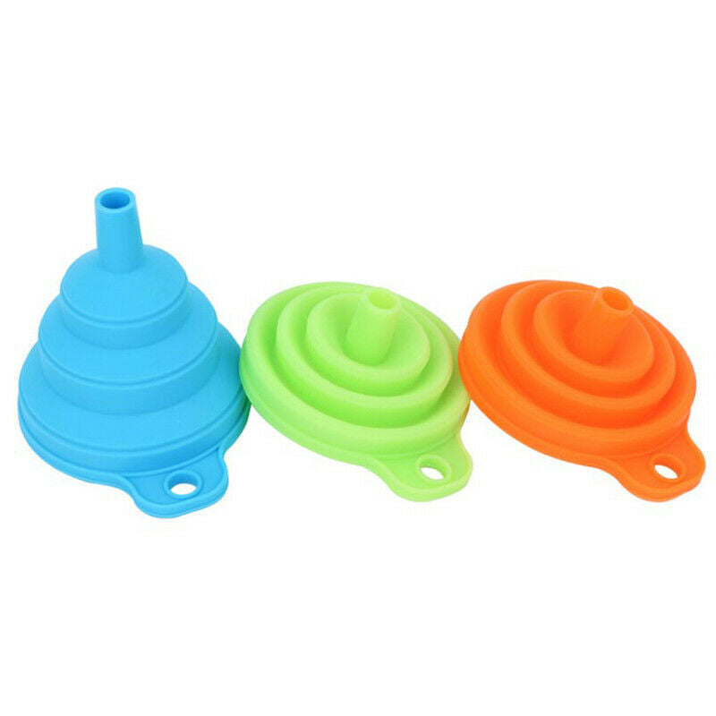 6PCS Small Silicone Collapsible Silicon Kitchen Funnel Hopper Gel Practic.l8
