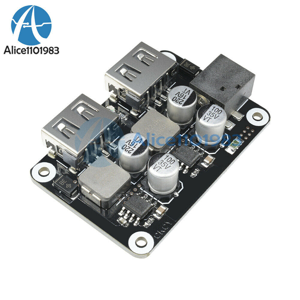 Dual Double USB 6-30V 2.4A Fast Charger Buck Step Down Module 24W Car Board Kit