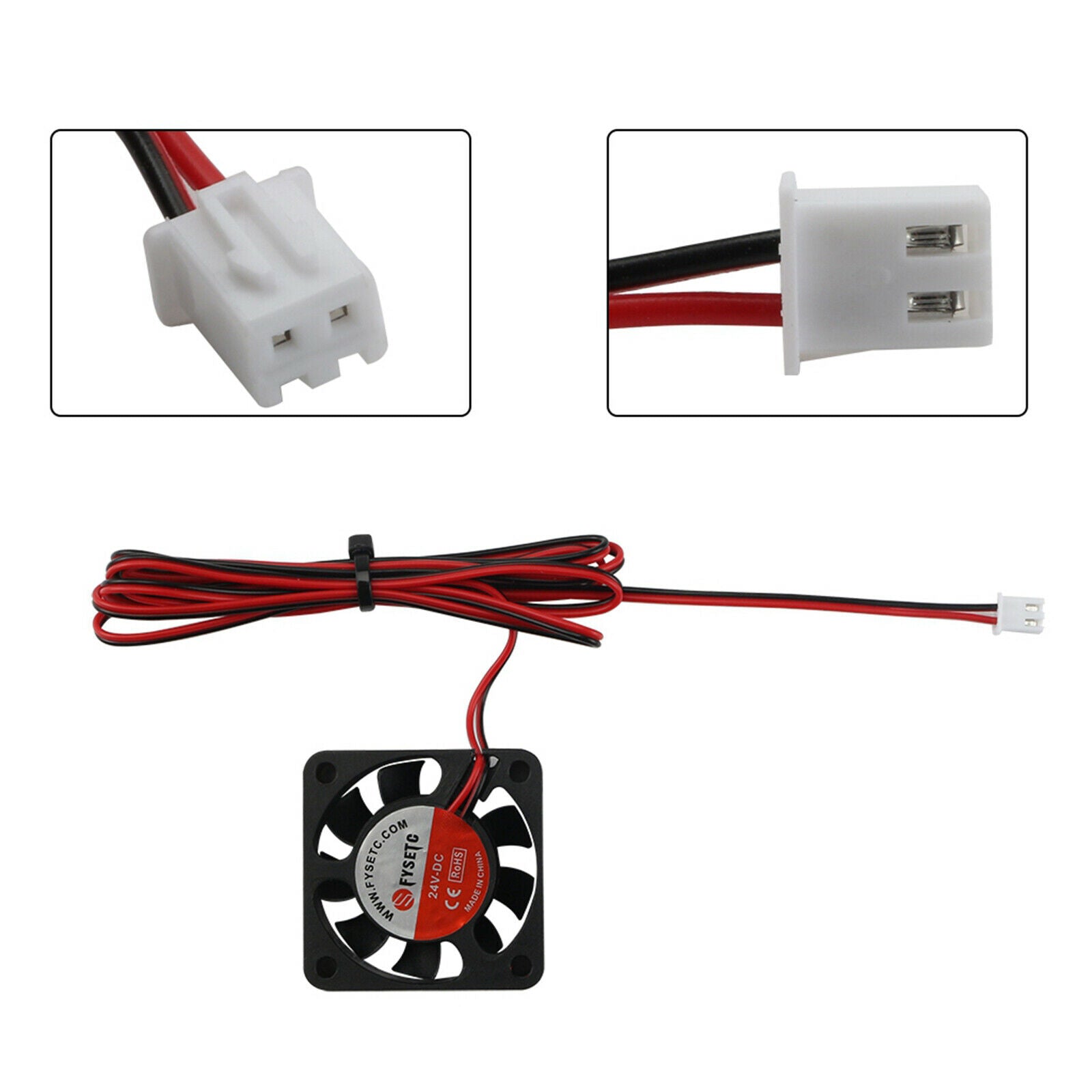 2Pcs 40mm Fan 24V 4010 0.08A Hydraulic Bearing 40x40x10mm Silent High Speed