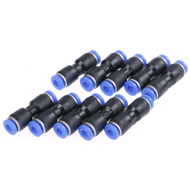 10Pcs pu-4mm straight push in air pneumatic tube fitting coupler union co.l8