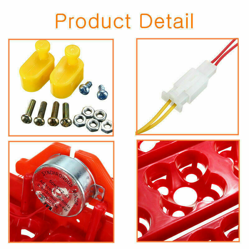 12 Chicken Eggs Turner For Automatic Quail Bird Duck Poultry Egg Incubator Tray