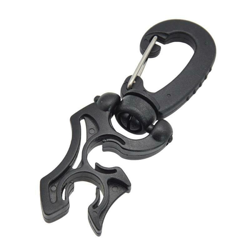 360° Rotation Scuba Diving Double BCD Hose Clip with Hook Snorkeling Accessories
