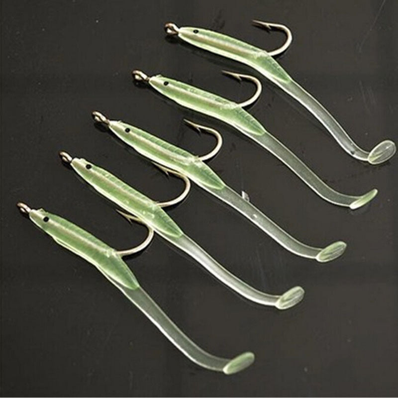 10 Silicone Sea Fishing Lure Luminous Large Luminous Tackle Fishing Kfo011 A Tt