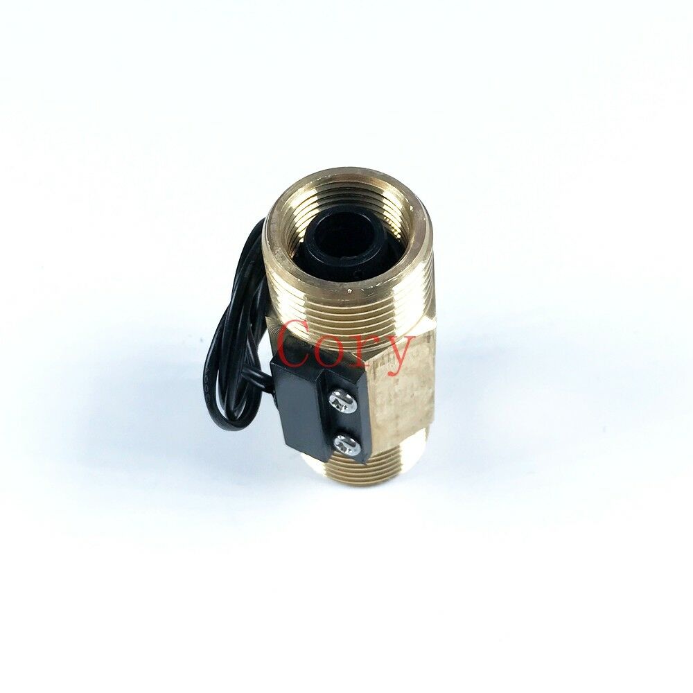 1PC Water Flow Switch Magnetic DC250V Brass G3/4 26mm Male Thread Port 1-30L/min