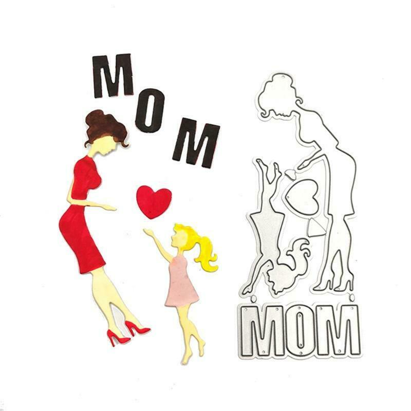 Mother Daughter Metal Cutting Dies Stencil Scrapbooking DIY Album Stamp Paper