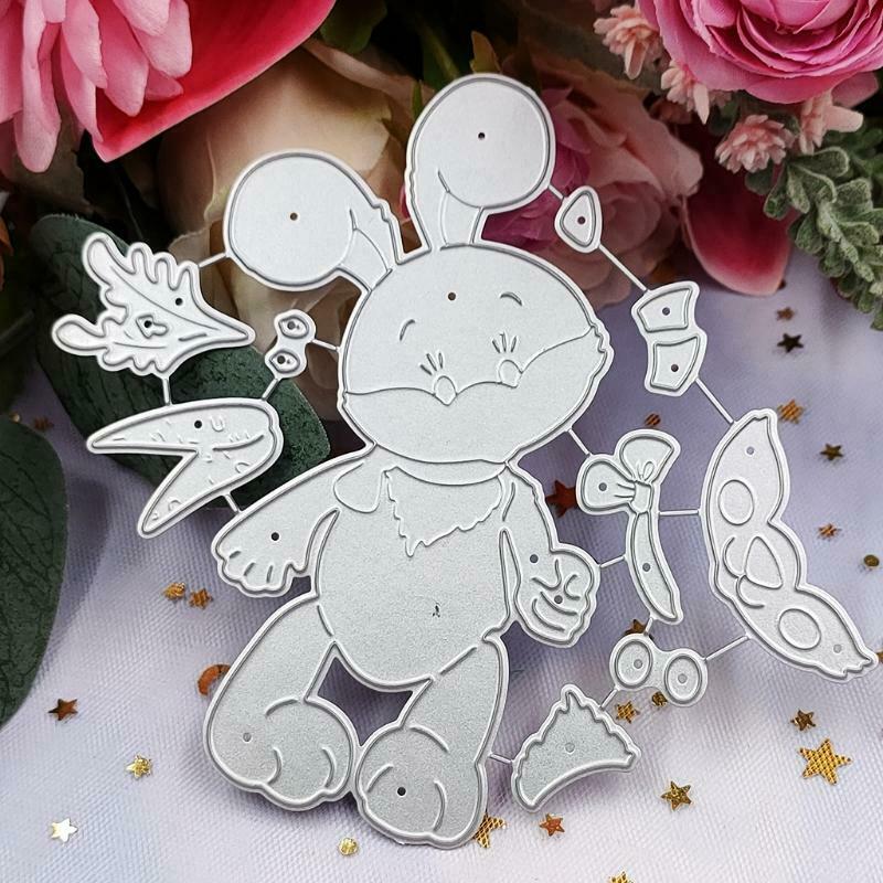 Carrot Rabbit Metal Cutting Dies Stencil Scrapbooking DIY Album Stamp Paper Card