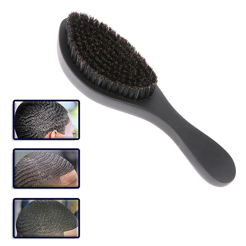 Curved Soft Boar Bristle Wave Hair Brush Wooden Handle Premium Magic Wave Br XC