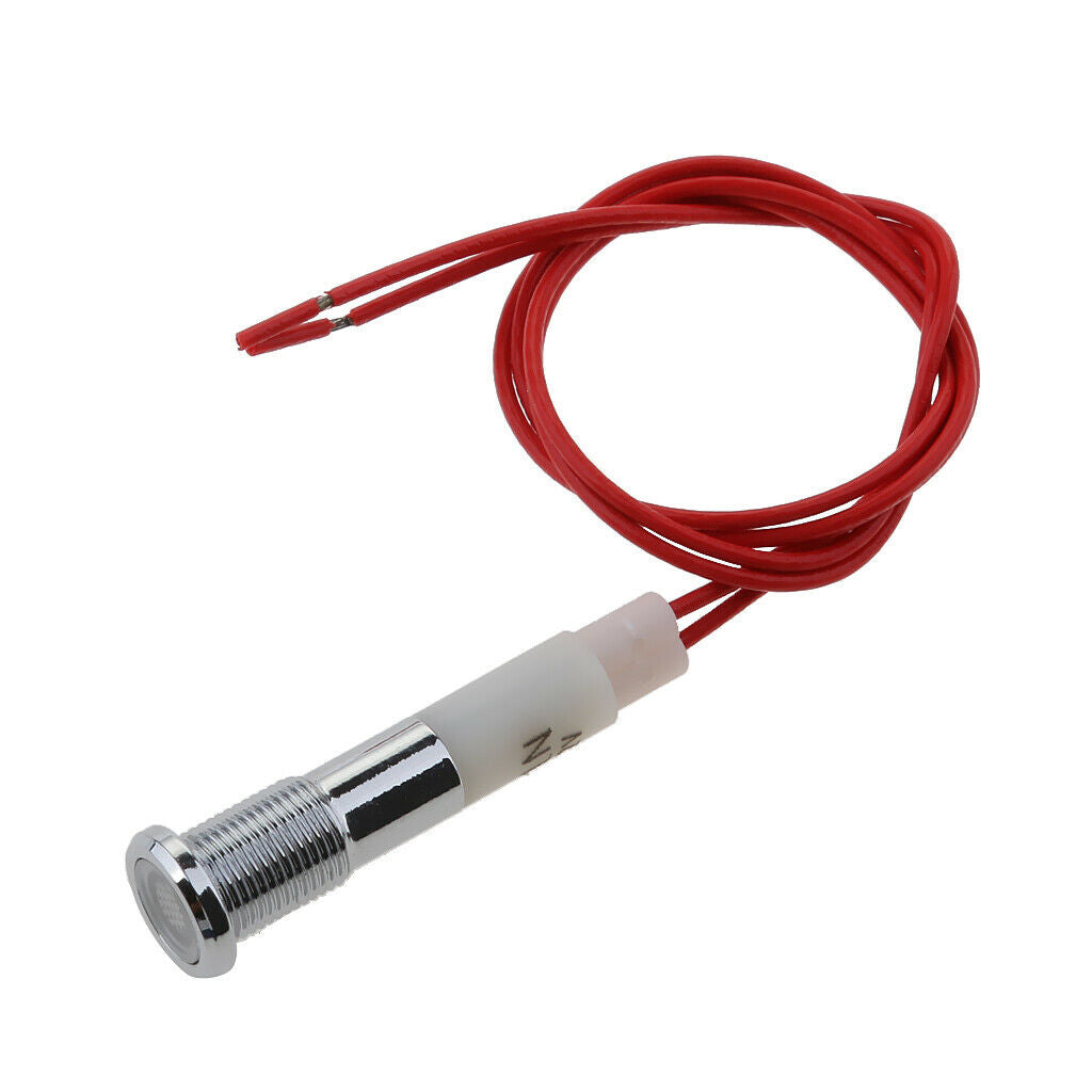 12V 6mm Boat Car Bulb With LED Light Indicator Wire, 4pcs