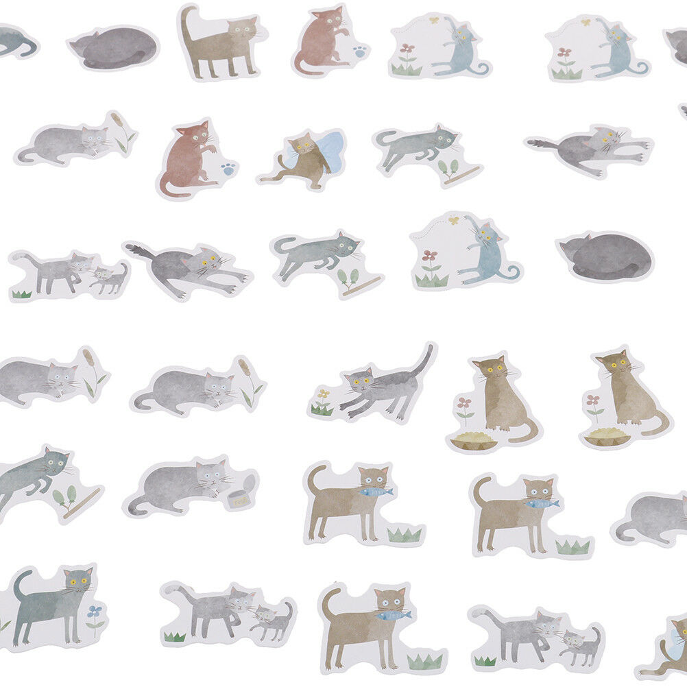 45pcs cat disease paper decor diy diary scrapbooking label sticke.l8