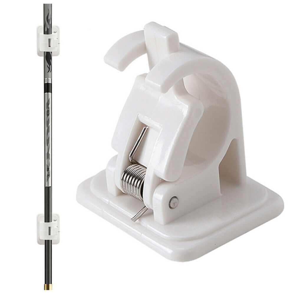 Fishing Rod Racks Vertical Holder Wall Mounted Storage Clips Clamps Holder 2p @