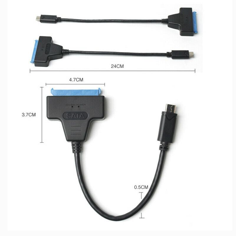USB 3.1 Type C (USB C / Thunderbolt 3 Compatible) to SATA III 2.5in Hard DriveE4