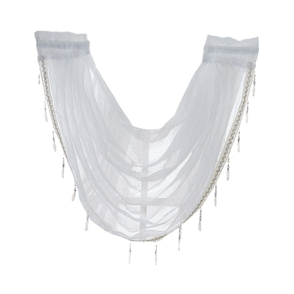 Window Valance Sheer Balloon Shades Half Curtains for Window Decoration