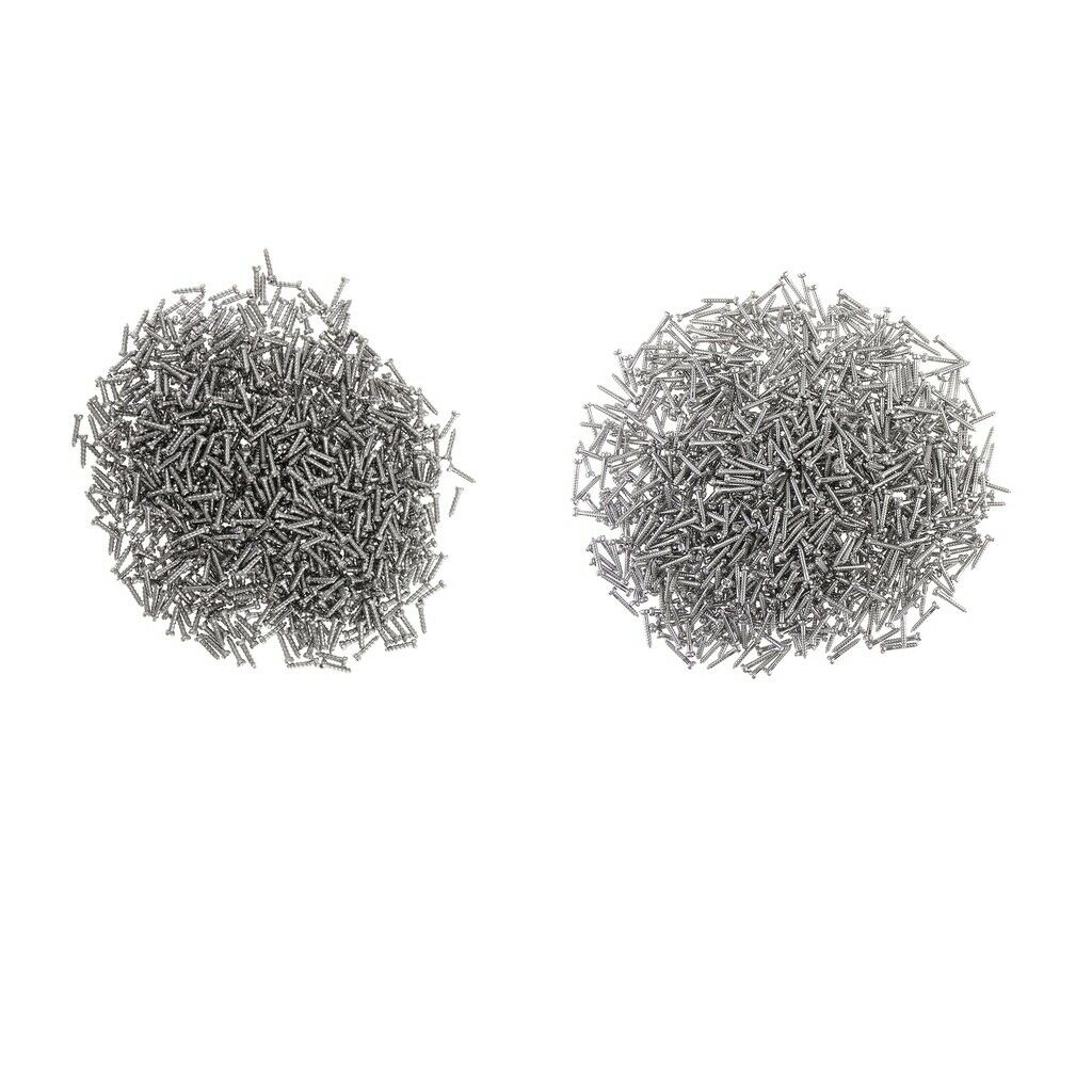 2000x Self Tapping Screw Eyeglass Watch Repair Kits 2x1.4x8mm&2.0x1.4x6.0mm
