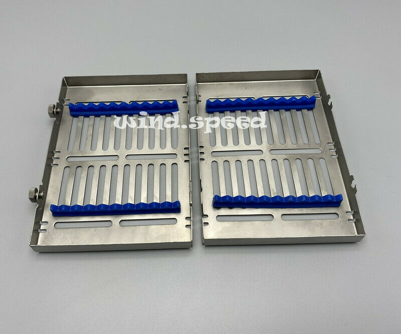 1pc Dental SS Autoclave Sterilization Cassette Rack Tray Box For 10 Instrument