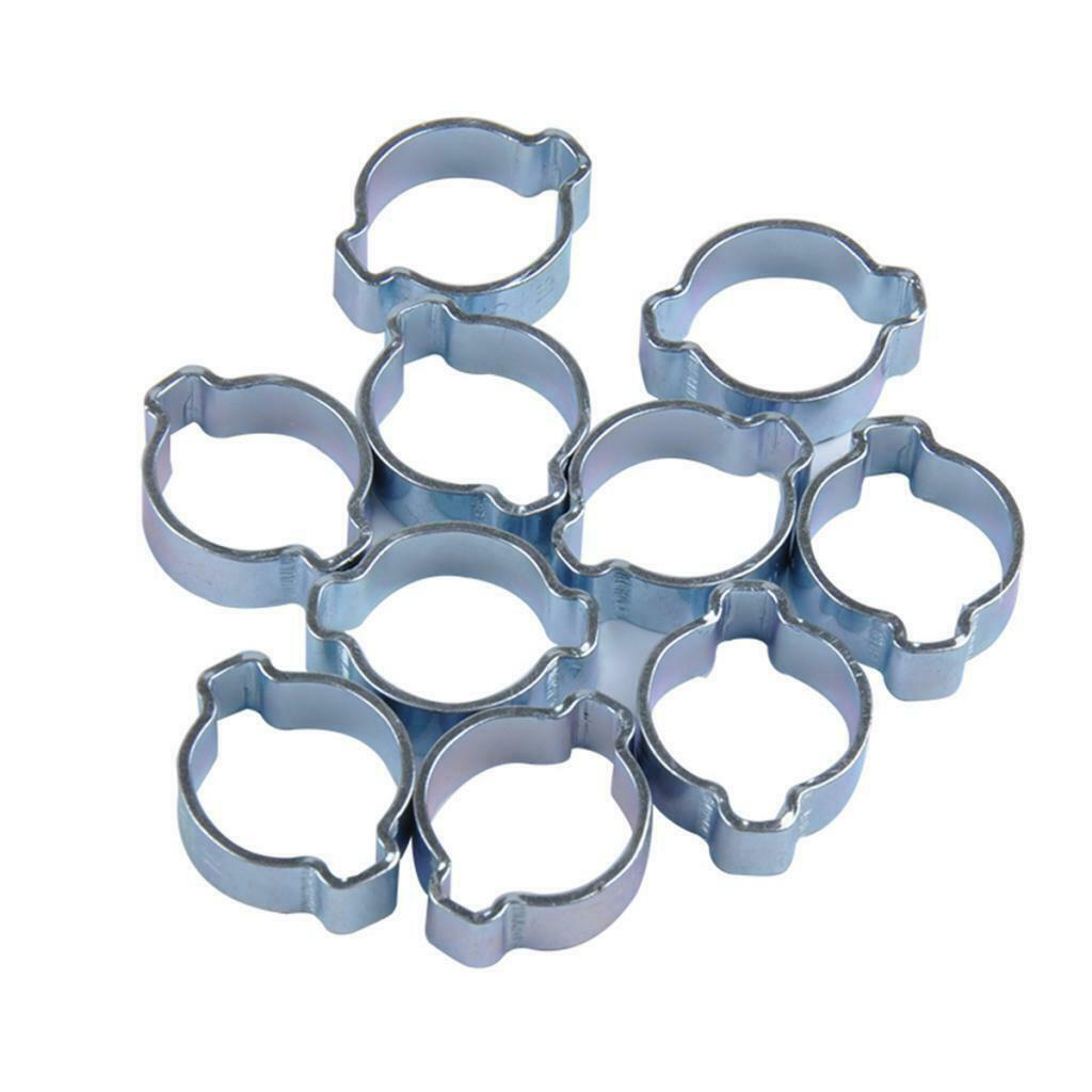 40-Pcs Zinc Plated Double Ear O Clips Hose Tube Fuel Clamp Assortment Kit -