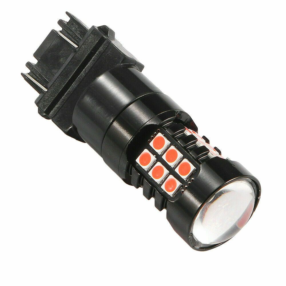 2PCS 3157 Red LED Strobe Brake Light Flashing Safety Blink For Tail Parking Bulb